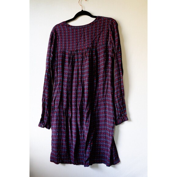 GAP M long sleeve dress Navy Print - Picture 3 of 6